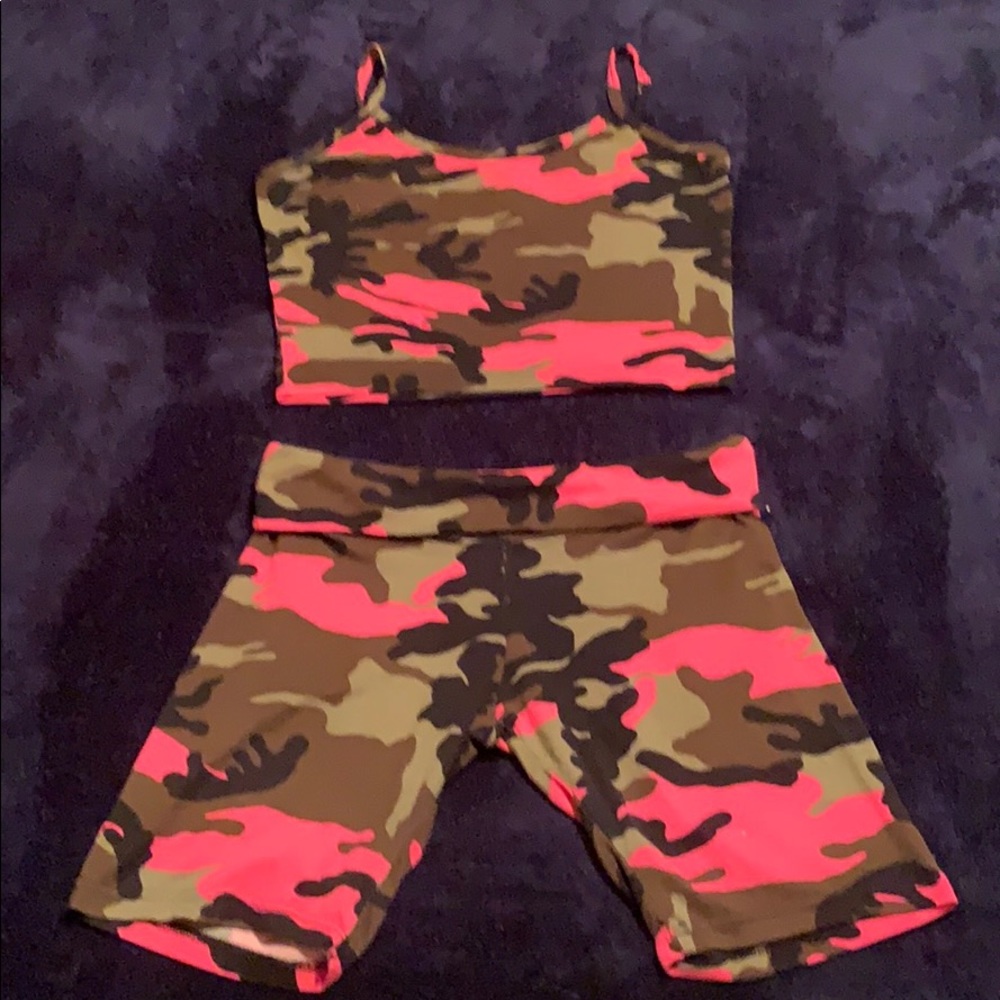 Two piece- cotton -camo -set